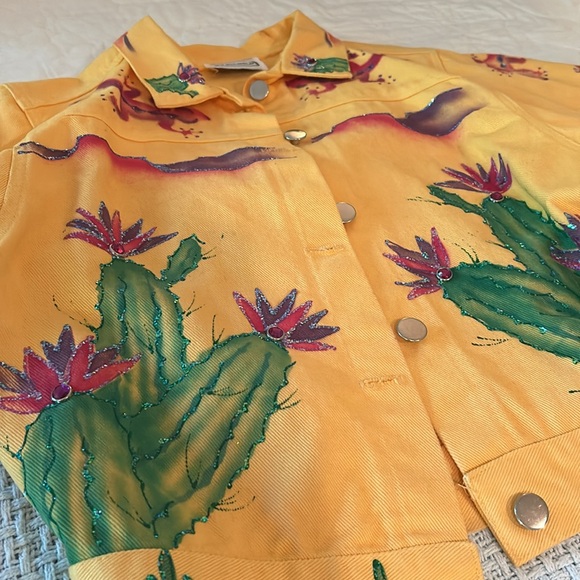 Vintage hand painted jean jacket listing 1 - Picture 2 of 6
